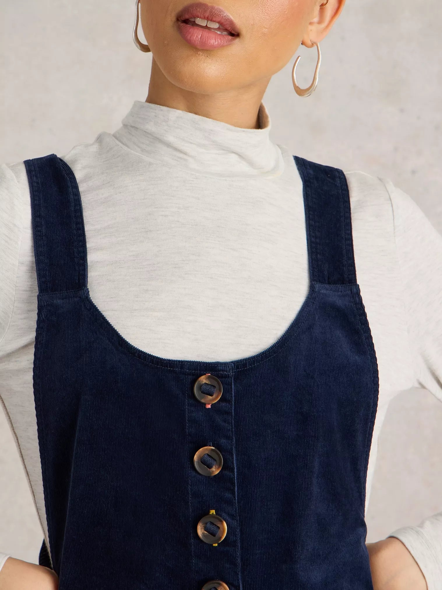 White Stuff Jumper Viola Cord Dungaree